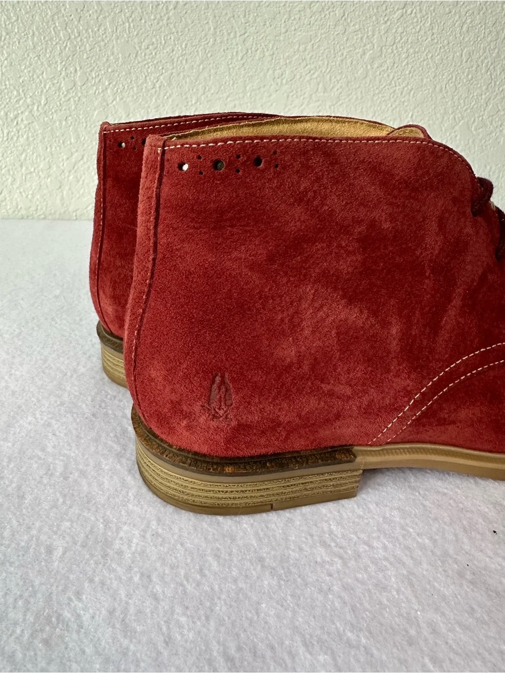 Hush Puppies Bailey Suede Chukka Boots Red Cordovan Comfort Ankle Shoes 10